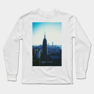 New York | Retro Cityscapes Long Sleeve T-Shirt
